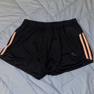 Black and Peach Adidas Running Shorts - Like new, Medium